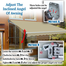 Load image into Gallery viewer, 8' x 6.5' Manual Retractable Awning | DIY Patio & Balcony Sunshade