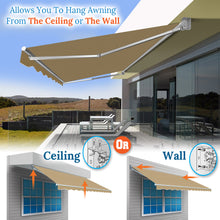 Load image into Gallery viewer, 8' x 6.5' Manual Retractable Awning | DIY Patio & Balcony Sunshade