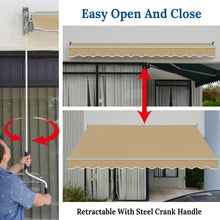 Load image into Gallery viewer, 10' x 8' Manual Retractable Awning | Heavy-Duty Window & Door Canopy