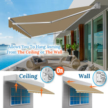 Load image into Gallery viewer, 12' x 10' Manual Retractable Deck Awning | Extra-Deep Projection Canopy