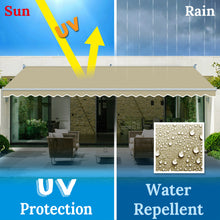 Load image into Gallery viewer, 20' x 10' Large Manual Retractable Patio Awning | Commercial Grade Heavy-Duty Shade