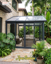 Load image into Gallery viewer, The Apex Custom Sunroom | 13’ x 10’ Gable Enclosure | Grey Color