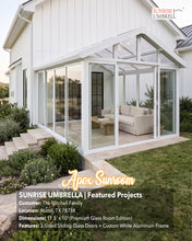 Load image into Gallery viewer, The Apex Custom Sunroom Patio Home Addition | 13'x10' & 11.5'x10' | White Color