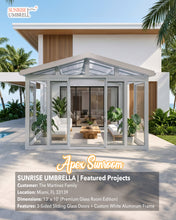 Load image into Gallery viewer, The Apex Custom Sunroom Patio Home Addition | 13’ x 10’ Gable Enclosure | White Color