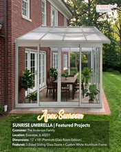 Load image into Gallery viewer, The Apex Custom Sunroom Patio Home Addition | 13’ x 10’ Gable Enclosure | White Color
