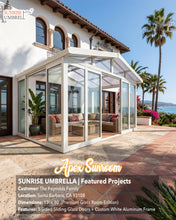 Load image into Gallery viewer, The Apex Custom Sunroom Patio Home Addition | 13’ x 10’ Gable Enclosure | White Color