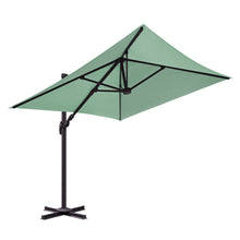 Load image into Gallery viewer, Deluxe 8' x 8' Sunbrella® Fabric Solar LED Cantilever Umbrella