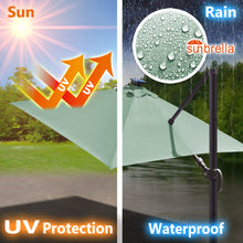 Load image into Gallery viewer, Deluxe 8' x 8' Sunbrella® Fabric Solar LED Cantilever Umbrella