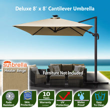 Load image into Gallery viewer, Deluxe Cantilever Umbrella Tilt Function