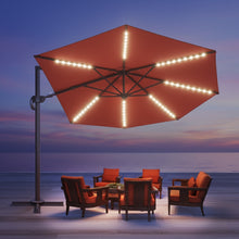 Load image into Gallery viewer, Deluxe Cantilever Umbrella LED Lighting at Night