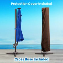 Load image into Gallery viewer, Deluxe 11.5' Sunbrella® Fabric Solar LED Cantilever Umbrella