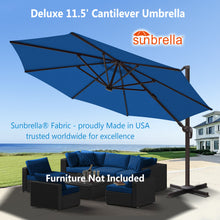 Load image into Gallery viewer, Deluxe Cantilever Umbrella with Sunbrella Fabric in Backyard