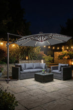 Load image into Gallery viewer, Deluxe 11.5' Sunbrella® Fabric Solar LED Cantilever Umbrella