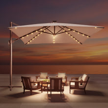 Load image into Gallery viewer, Deluxe Cantilever Umbrella LED Lighting at Night