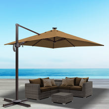 Load image into Gallery viewer, Deluxe Cantilever Umbrella with Sunbrella Fabric in Backyard