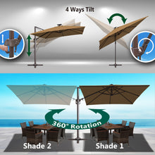 Load image into Gallery viewer, Deluxe Cantilever Umbrella Tilt Function