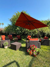 Load image into Gallery viewer, Deluxe 10' x 10' Sunbrella® Fabric Solar LED Cantilever Umbrella