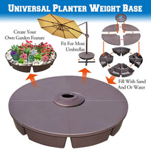 Load image into Gallery viewer, Cantilever Offset Patio Umbrella Base Stand Outdoor Patio Umbrella Stand Deck Parasol Sand Weight Base, Set of 4