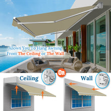 Load image into Gallery viewer, 10' x 8' Manual Retractable Awning | Heavy-Duty Window &amp; Door Canopy
