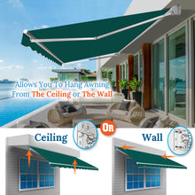 Load image into Gallery viewer, 10' x 8' Manual Retractable Awning | Heavy-Duty Window &amp; Door Canopy
