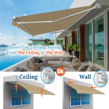 Load image into Gallery viewer, 10' x 8' Manual Retractable Awning | Heavy-Duty Window &amp; Door Canopy
