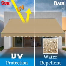 Load image into Gallery viewer, 10' x 8' Manual Retractable Awning | Heavy-Duty Window &amp; Door Canopy
