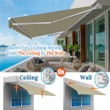 Load image into Gallery viewer, 12' x 10' Manual Retractable Deck Awning | Extra-Deep Projection Canopy
