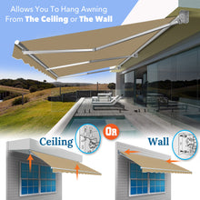 Load image into Gallery viewer, 20' x 10' Large Manual Retractable Patio Awning | Commercial Grade Heavy-Duty Shade
