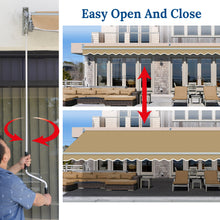 Load image into Gallery viewer, 20' x 10' Large Manual Retractable Patio Awning | Commercial Grade Heavy-Duty Shade

