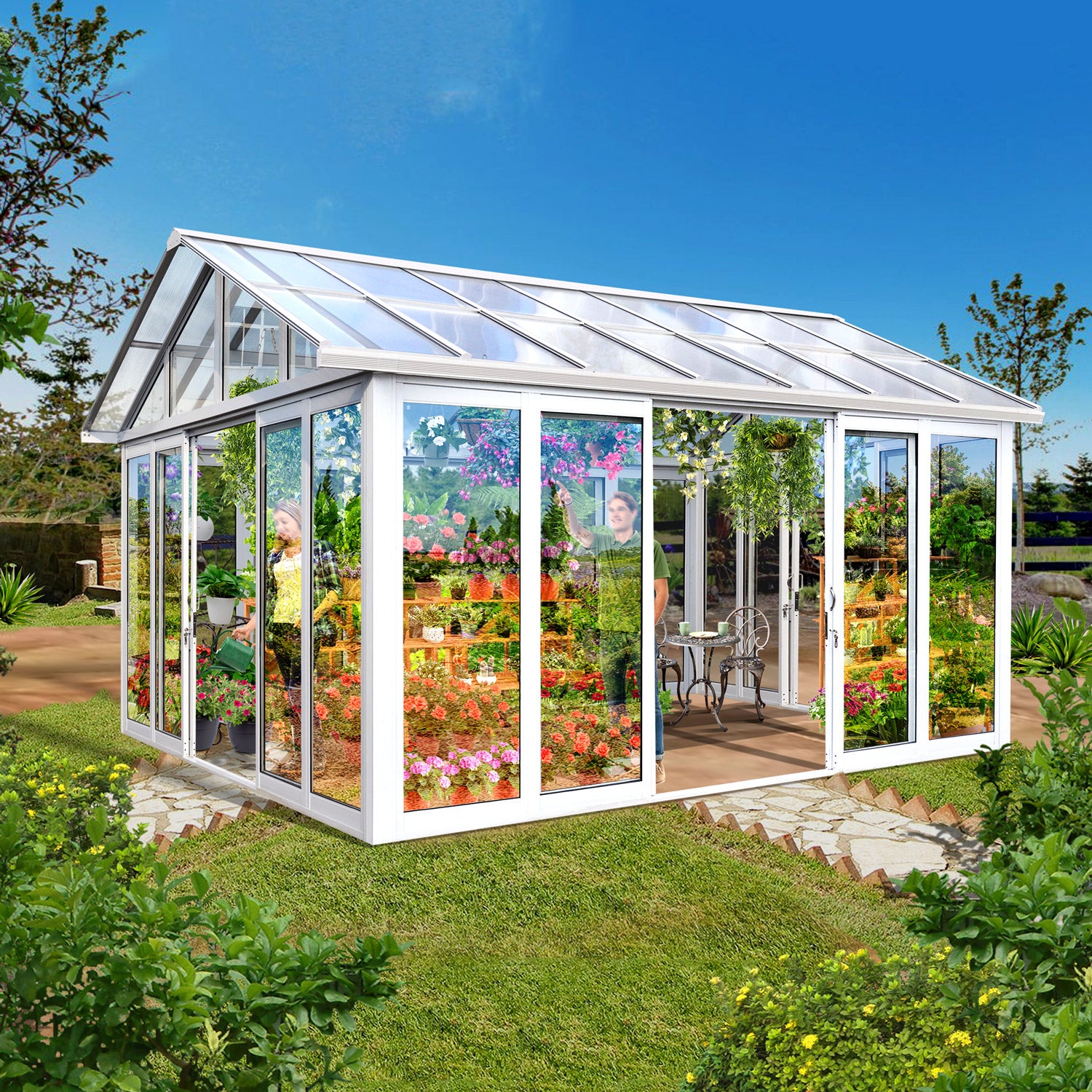 glass room in house for plants Flower Room – 360° Glass Enclosed Sunroom for Plants – Sunrise Umbrella