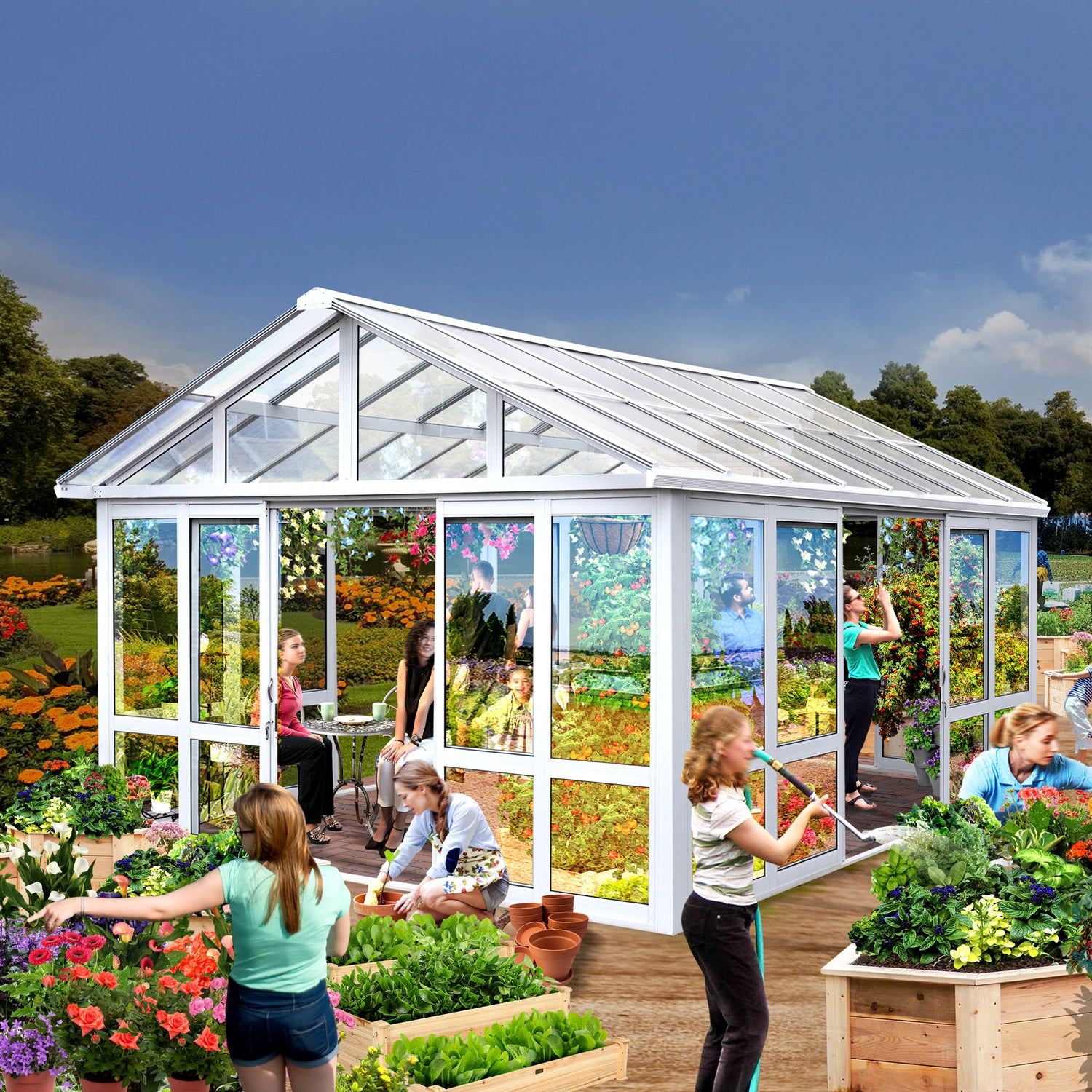 glass room in house for plants Flower Room – 360° Glass Enclosed Sunroom for Plants – Sunrise Umbrella