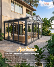 Load image into Gallery viewer, The Apex Custom Sunroom - Attached Gable Enclosure
