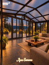 Load image into Gallery viewer, The Apex Custom Sunroom | 13’ x 10’ Gable Enclosure | Grey Color
