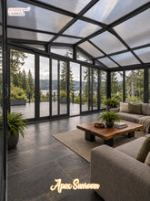 Load image into Gallery viewer, The Apex Custom Sunroom | 13’ x 10’ Gable Enclosure | Grey Color
