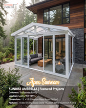 Load image into Gallery viewer, The Apex Custom Sunroom Patio Home Addition | 13’ x 10’ Gable Enclosure | White Color
