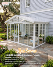 Load image into Gallery viewer, The Apex Custom Sunroom Patio Home Addition | 13’ x 10’ Gable Enclosure | White Color
