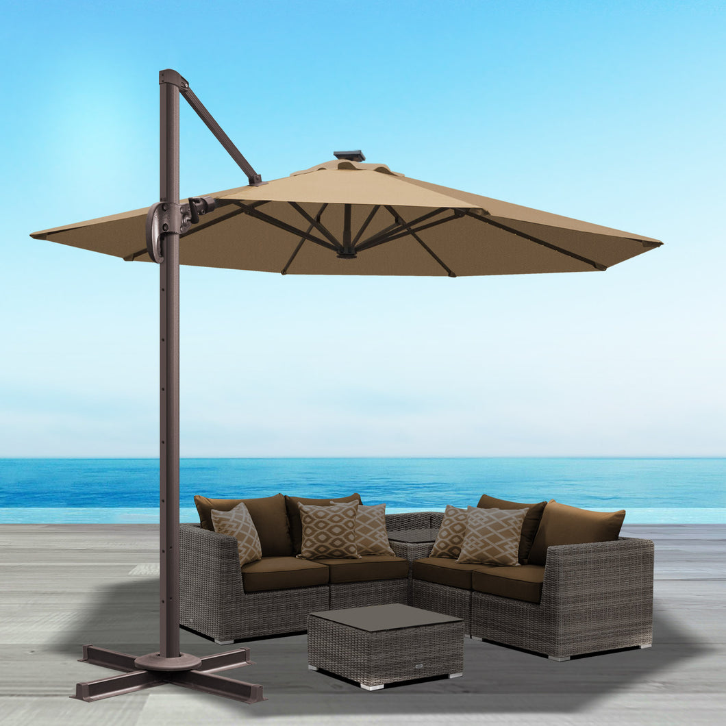 Deluxe Cantilever Umbrella – Sunbrella® Fabric Outdoor Umbrella – Sunrise Umbrella