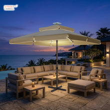 Load image into Gallery viewer, 10' x 10' Solar Powered Motorized LED Center Pole Umbrella
