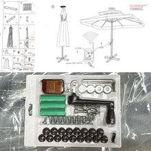 Load image into Gallery viewer, 10' x 10' Solar Powered Motorized LED Center Pole Umbrella
