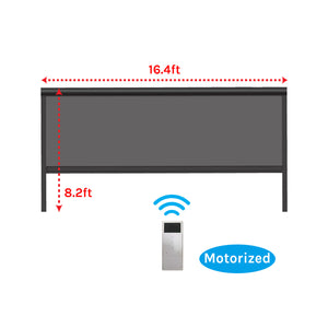 Motorized Windproof Zip Roller Blind (Gray)