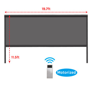 Motorized Windproof Zip Roller Blind (Gray)