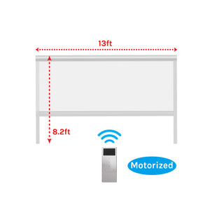 Motorized Windproof Zip Roller Blind (White)