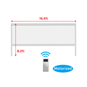 Motorized Windproof Zip Roller Blind (White)