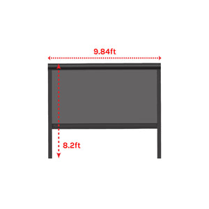 Manual Windproof Zip Roller Blind (Gray)