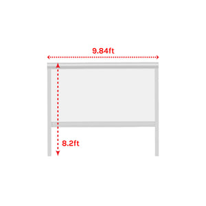 Manual Windproof Zip Roller Blind (White)