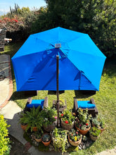Load image into Gallery viewer, Deluxe 11' Sunbrella® Fabric Solar LED Cantilever Umbrella
