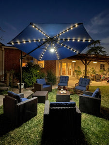 Deluxe Cantilever Umbrella – Sunbrella® Fabric Outdoor Umbrella – Sunrise Umbrella