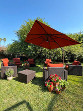 Load image into Gallery viewer, Deluxe 10' x 10' Sunbrella® Fabric Solar LED Cantilever Umbrella
