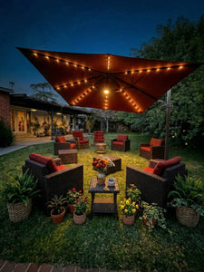 Deluxe Cantilever Umbrella – Sunbrella® Fabric Outdoor Umbrella – Sunrise Umbrella