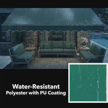 Load and play video in Gallery viewer, 12' x 10' Manual Retractable Deck Awning | Extra-Deep Projection Canopy
